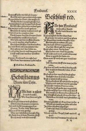 Sebastianus Brant zum Leser.