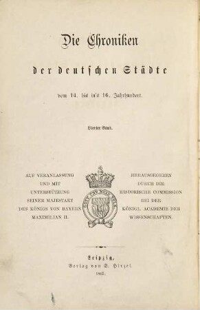 Die Chroniken der schwäbischen Städte, 1. Augsburg