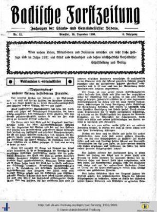 Nr. 12, 15. Dezember 1930