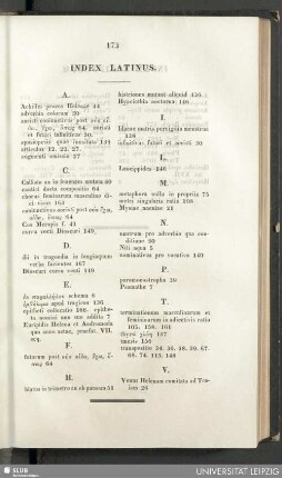 Index latinus