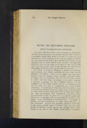 Notes on Southern Rhodesia