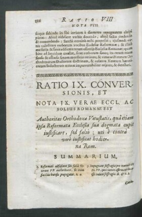 Ratio IX. Conversionis, Et Nota IX. ...