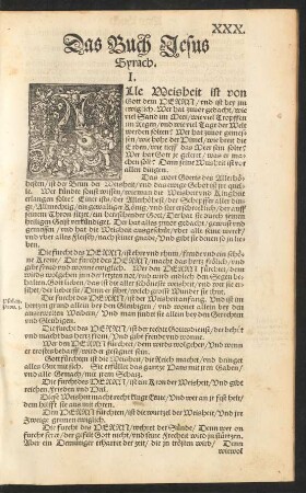 Das Buch Jesus Syrach.