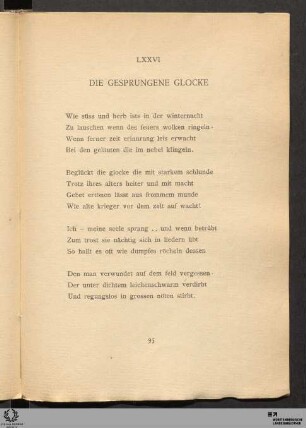 LXXVI. Die gesprungene Glocke