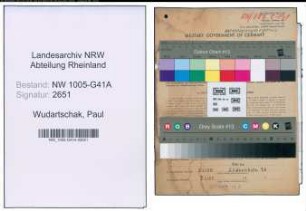 Entnazifizierung Paul Wudartschak , geb. 10.06.1922 (Polizist)