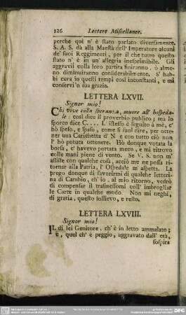 Lettera LXVIII. Signor mio!