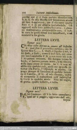 Lettera LXVIII. Signor mio!