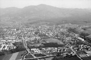 Müllheim: Stadtansichten, von Westen, mit Zubringer