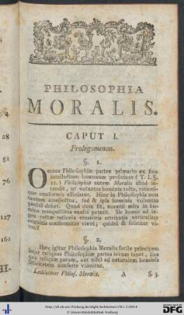 Philosophia Moralis.