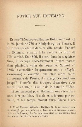 Notice sur Hoffmann