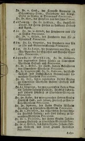 Löwenstein-Wertheim,[...] - Zyllenhard.