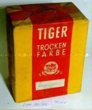 Packung mit "Tiger Trockenfarbe", Samtbraun