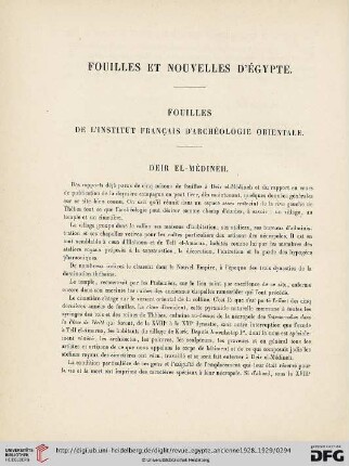 2: Fouilles et nouvelles d'Égypte