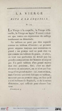 La vierge dite a la coquille (No. 772)