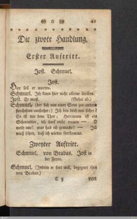 Die zwote Handlung.
