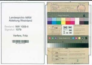 Entnazifizierung Fritz Verfers , geb. 11.12.1893 (Lehrer)