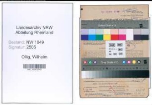 Entnazifizierung Wilhelm Ollig , geb. 19.08.1897 (Ingenieur)
