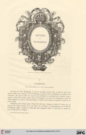 5: Lettres de Nuremberg : ses monuments et ses collections