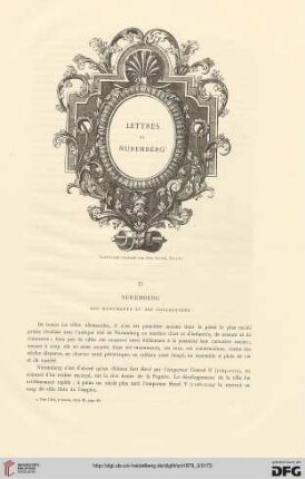 5: Lettres de Nuremberg : ses monuments et ses collections