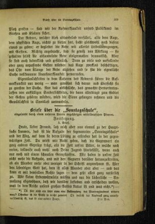 Briefe über die "Sonntagsschule" : Fortsetzung