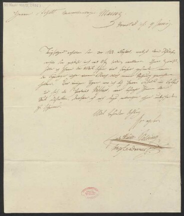 Brief an B. Schott's Söhne : 09.06.1824