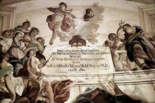 Personengruppe mit dem toten Christus an einem Räucheraltar
