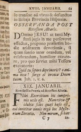 61-81, XIX. Januarii. - XXIV. Januarii.