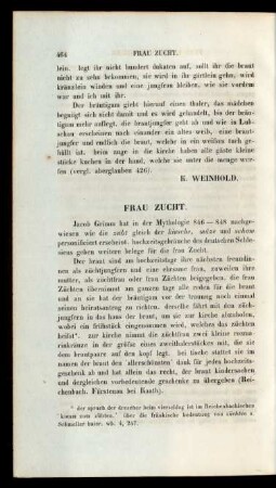 Frau Zucht.