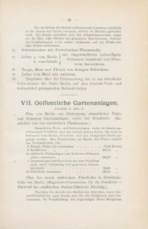 VII. Oeffentliche Gartenanlagen