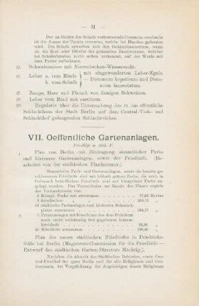 VII. Oeffentliche Gartenanlagen