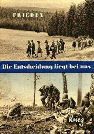 Illustrierte Propaganda-Flugschrift der DDR mit der Forderung nach einem Friedensvertrag mit ganz Deutschland