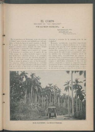 Cuba Ilustrada. Carretera de Batabanó. [Fotografía]