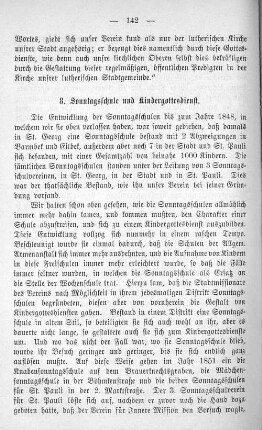 8. Sonntagsschule und Kindergottesdienst.