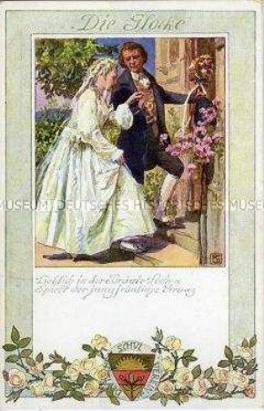 Illustration zum "Lied von der Glocke", Postkarte des Deutschen Schulvereins Nr.194
