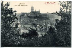 Meißen. Blick auf Meißen vom Martinsberg