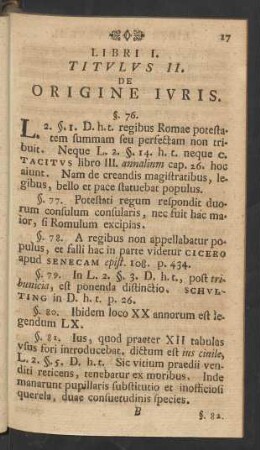 Liber I. Titulus II. De Origine Iuris