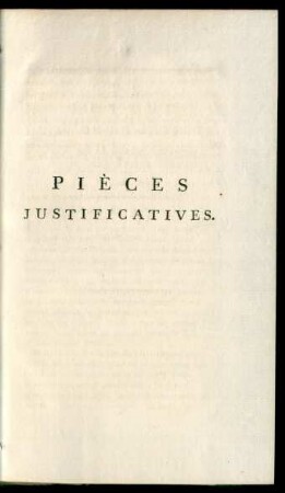 Pièces Justificatives