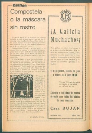 Compostela o la máscara sin rostro