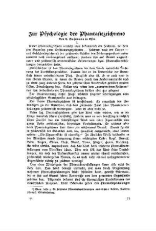 Zur Psychologie des Phantasiezeichnens