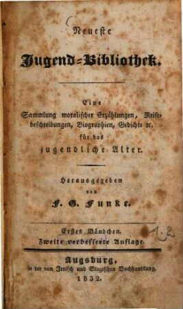 Neueste Jugendbibliothek ..., 1.