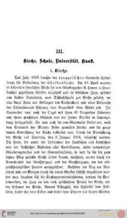 III. Kirche, Schule, Universität und Kunst