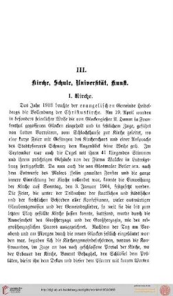 III. Kirche, Schule, Universität und Kunst