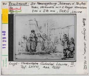 zuRembrandt: Namensgebung Johannes des Täufers, Kopie, Original verloren. Paris, Louvre
