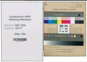 Entnazifizierung Otto Zillat , geb. 30.11.1922 (Fahrer)