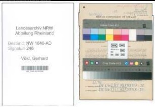 Entnazifizierung Gerhard In Het Veld , geb. 17.11.1879 (Arbeiter)