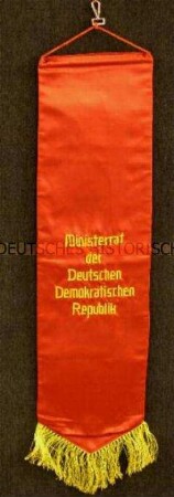 Fahnenschleife zur Wanderfahne des Ministerrates der DDR