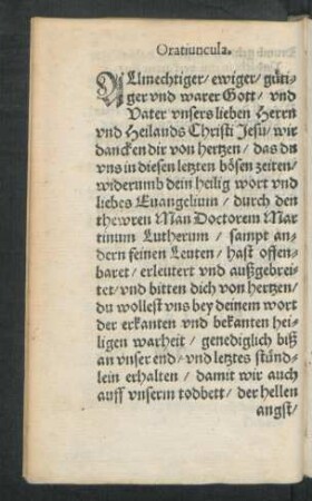 Oratiuncula.