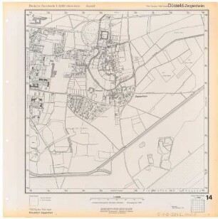 Deutsche Grundkarte, Blatt Düsseldorf-Zeppenheim, 1959