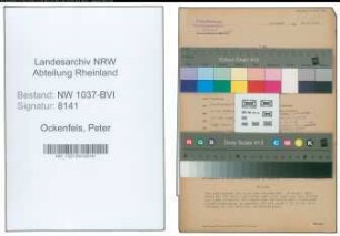 Entnazifizierung Peter Ockenfels , geb. 24.08.1906 (Kriminalsekretaer)