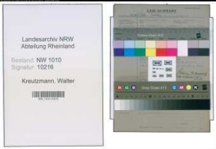 Entnazifizierung Walter Kreutzmann , geb. 07.08.1909 (Textilindustrie)
